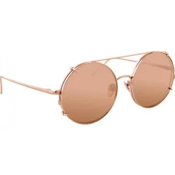 Linda Farrow - 647 C3 Round Sunglasses - Rose Gold - Linda Farrow Eyewear - Avvenice