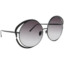 Linda Farrow - 660 C6 Round Sunglasses - Nickel - Linda Farrow Eyewear - Avvenice