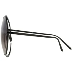 Linda Farrow - 660 C6 Round Sunglasses - Nickel - Linda Farrow Eyewear - Avvenice