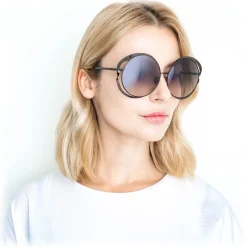 Linda Farrow - 660 C6 Round Sunglasses - Nickel - Linda Farrow Eyewear - Avvenice