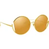 Linda Farrow - 851 C1 Round Sunglasses - Yellow Gold - Linda Farrow Eyewear - Avvenice