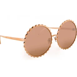 Linda Farrow - 662 C3 Round Sunglasses - Rose Gold - Linda Farrow Eyewear - Avvenice
