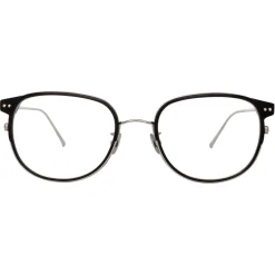 Linda Farrow - 814 C3 Square Optical Frames - Optical Lens in Black Frame - Linda Farrow Eyewear - Avvenice