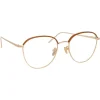 Linda Farrow - 819 C11 Square Optical Frames - Optical Lens in Light Gold Frame - Linda Farrow Eyewear - Avvenice