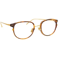 Linda Farrow - 814 C2 Square Optical Frames - Optical Lens in Tortoise Frame - Linda Farrow Eyewear - Avvenice