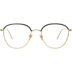 Linda Farrow - 819 C8 Square Optical Frames - Optical Lens in Yellow Gold Frame - Linda Farrow Eyewear - Avvenice