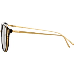 Linda Farrow - 814 C1 Square Optical Frames - Optical Lens in Black Frame - Linda Farrow Eyewear - Avvenice