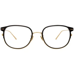 Linda Farrow - 814 C1 Square Optical Frames - Optical Lens in Black Frame - Linda Farrow Eyewear - Avvenice