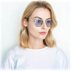 Linda Farrow - 479 C10 Square Sunglasses - White Gold - Linda Farrow Eyewear - Avvenice