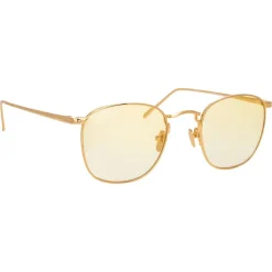 Linda Farrow - 479 C13 Square Sunglasses - Yellow Gold - Linda Farrow Eyewear - Avvenice