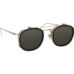 Linda Farrow - 743 C3 Square Sunglasses - Black - Linda Farrow Eyewear - Avvenice