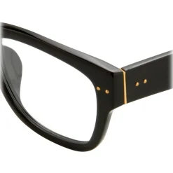 Linda Farrow - 215 D-Frame Optical Glasses in Black - LFL215C1OPT - Linda Farrow Eyewear - Avvenice