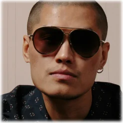 Linda Farrow - Abel Aviator Sunglasses in Brown - LFL1118C3SUN - Linda Farrow Eyewear - Avvenice