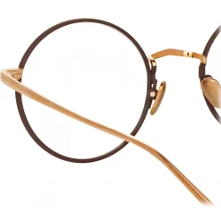Linda Farrow - Adams Oval Optical Glasses in Rose Gold Brown - LFL925C4OPT - Linda Farrow Eyewear - Avvenice