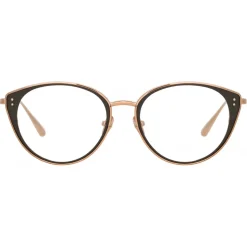 Linda Farrow - Alba Cat Eye Optical Glasses in Rose Gold - LFL1339C3OPT - Linda Farrow Eyewear - Avvenice