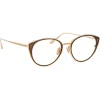 Linda Farrow - Alba Cat Eye Optical Glasses in Light Gold - LFL1339C2OPT - Linda Farrow Eyewear - Avvenice