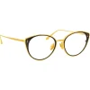 Linda Farrow - Alba Cat Eye Optical Glasses in Yellow Gold - LFL1339C1OPT - Linda Farrow Eyewear - Avvenice