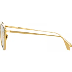 Linda Farrow - Alba Cat Eye Optical Glasses in Yellow Gold - LFL1339C1OPT - Linda Farrow Eyewear - Avvenice