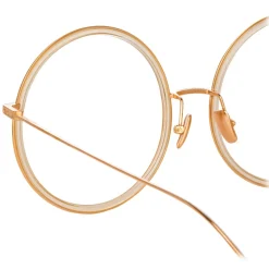 Linda Farrow - Alesia A Round Optical Glasses in Ash - LF57AC3OPT - Linda Farrow Eyewear - Avvenice