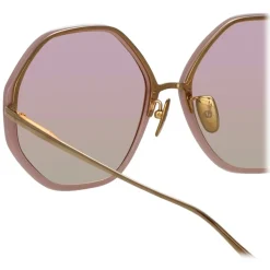 Linda Farrow - Alona Hexagon Sunglasses in Lilac - LFL901C25SUN - Linda Farrow Eyewear - Avvenice