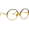 Linda Farrow - Alona Hexagon Optical Glasses in Brown Gradient - LFL901C24OPT - Linda Farrow Eyewear - Avvenice