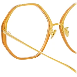 Linda Farrow - Alona Oversized Optical Glasses in Tobacco - LFL901C19OPT - Linda Farrow Eyewear - Avvenice