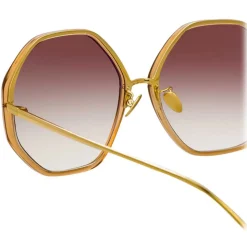 Linda Farrow - Alona Oversized Sunglasses in Brown - LFLC901C7SUN - Linda Farrow Eyewear - Avvenice