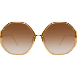 Linda Farrow - Alona Oversized Sunglasses in Brown - LFLC901C7SUN - Linda Farrow Eyewear - Avvenice