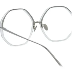 Linda Farrow - Alona Oversized Optical Glasses in Clear - LFL901C13OPT - Linda Farrow Eyewear - Avvenice