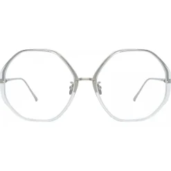 Linda Farrow - Alona Oversized Optical Glasses in Clear - LFL901C13OPT - Linda Farrow Eyewear - Avvenice