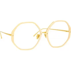 Linda Farrow - Alona Oversized Optical Glasses in Peach - LFL901C15OPT - Linda Farrow Eyewear - Avvenice