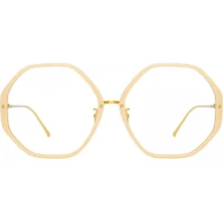 Linda Farrow - Alona Oversized Optical Glasses in Peach - LFL901C15OPT - Linda Farrow Eyewear - Avvenice
