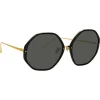 Linda Farrow - Alona Oversized Sunglasses in Black - LFLC901C1SUN - Linda Farrow Eyewear - Avvenice