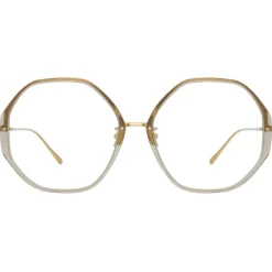 Linda Farrow - Alona Oversized Optical Glasses in Truffle - LFL901C18OPT - Linda Farrow Eyewear - Avvenice