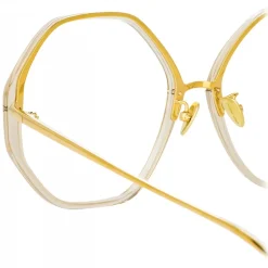 Linda Farrow - Alona Oversized Optical Glasses in Truffle - LFL901C18OPT - Linda Farrow Eyewear - Avvenice