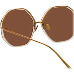 Linda Farrow - Alona Oversized Sunglasses in Ash Rose Gold - LFL901C4SUN - Linda Farrow Eyewear - Avvenice