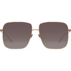 Linda Farrow - Andoa Squared Sunglasses in Rose Gold - LFL1254C3SUN - Linda Farrow Eyewear - Avvenice