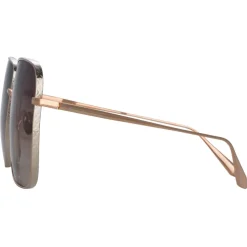 Linda Farrow - Andoa Squared Sunglasses in Rose Gold - LFL1254C3SUN - Linda Farrow Eyewear - Avvenice