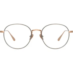 Linda Farrow - Anton Oval Optical Glasses in Rose Gold White Gold - LFL1230C2OPT - Linda Farrow Eyewear - Avvenice