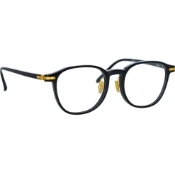 Linda Farrow - Arnold A Angular Optical Glasses in Black - LF63AC1OPT - Linda Farrow Eyewear - Avvenice