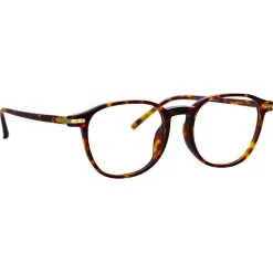 Linda Farrow - Arnold Angular Optical Glasses in Tortoiseshell - LF63C2OPT - Linda Farrow Eyewear - Avvenice