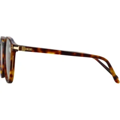 Linda Farrow - Arnold Angular Optical Glasses in Tortoiseshell - LF63C2OPT - Linda Farrow Eyewear - Avvenice