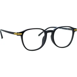 Linda Farrow - Arnold Angular Optical Glasses in Black - LF63C1OPT - Linda Farrow Eyewear - Avvenice