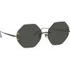 Linda Farrow - Arua Hexagon Sunglasses in Nickel - LFL1267C4SUN - Linda Farrow Eyewear - Avvenice