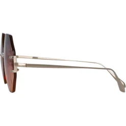 Linda Farrow - Arua Hexagon Sunglasses in Light Gold - LFL1267C1SUN - Linda Farrow Eyewear - Avvenice
