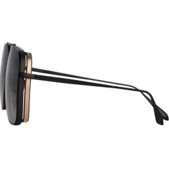 Linda Farrow - Asher Aviator Sunglasses in Black - LFL1122C6SUN - Linda Farrow Eyewear - Avvenice