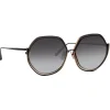 Linda Farrow - Aspen Hexagon Sunglasses in Nickel - LFL1355C1SUN - Linda Farrow Eyewear - Avvenice