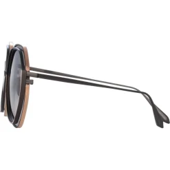 Linda Farrow - Aspen Hexagon Sunglasses in Nickel - LFL1355C1SUN - Linda Farrow Eyewear - Avvenice
