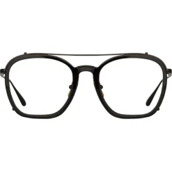 Linda Farrow - Aston Square Optical Glasses in Nickel - LFL1359C4OPT - Linda Farrow Eyewear - Avvenice