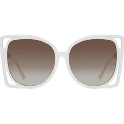 Linda Farrow - Astra Cat Eye Sunglasses in White - LFL1357C4SUN - Linda Farrow Eyewear - Avvenice